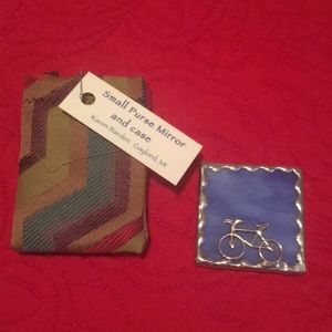 Small purse mirror- handmade